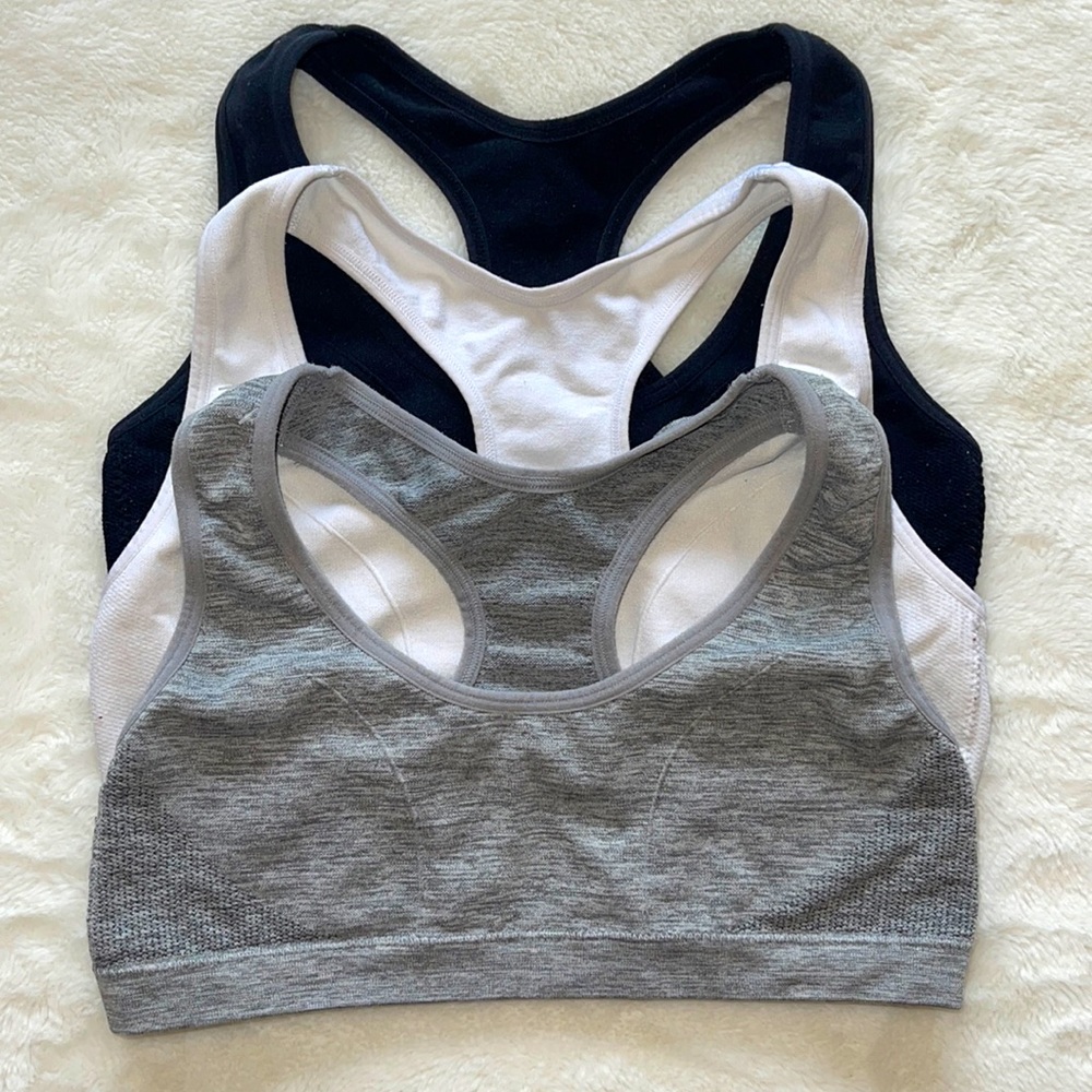 Set of 3 girl’s Maidenform sports bras
